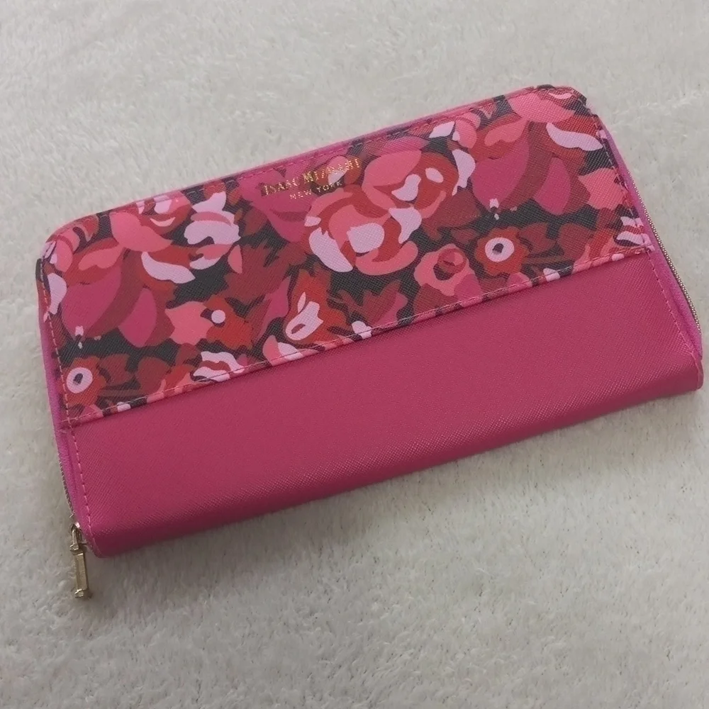 Isaac Mizrahi Floral Travel Makeup Brush Organizer Cosmetic Case
